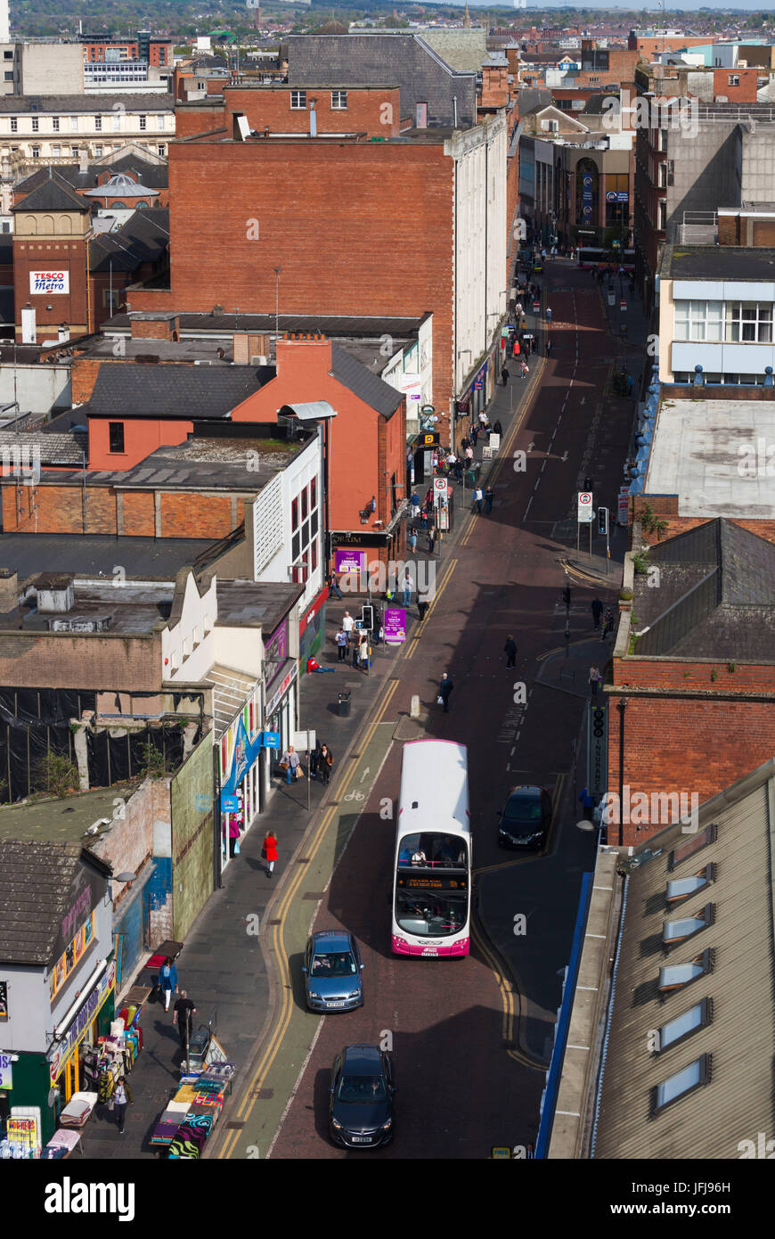 Street View Northern Ireland Uk, Northern Ireland, Belfast, Elevated View Of Castle Street Stock Photo -  Alamy