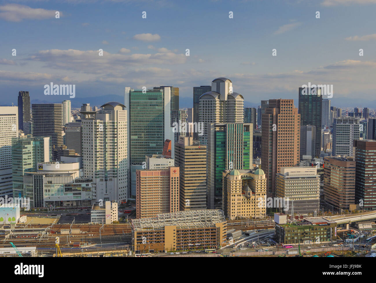 Japan, Osaka City, Umeda District skyline Stock Photo