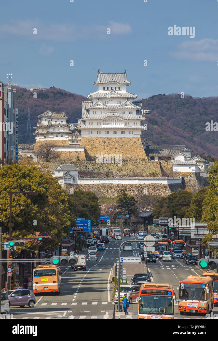 Japan, Himeji City, Himeji Castle, UNESCO World Heritage Stock Photo