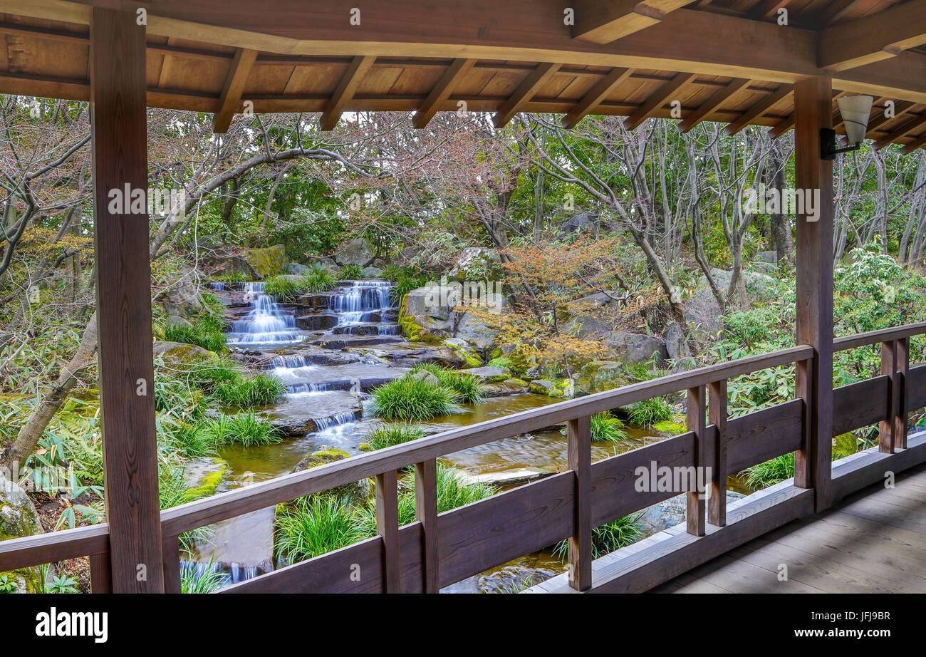 Japan, Himeji City, Kouko EnGarden, Himeji Castle Garden Stock Photo