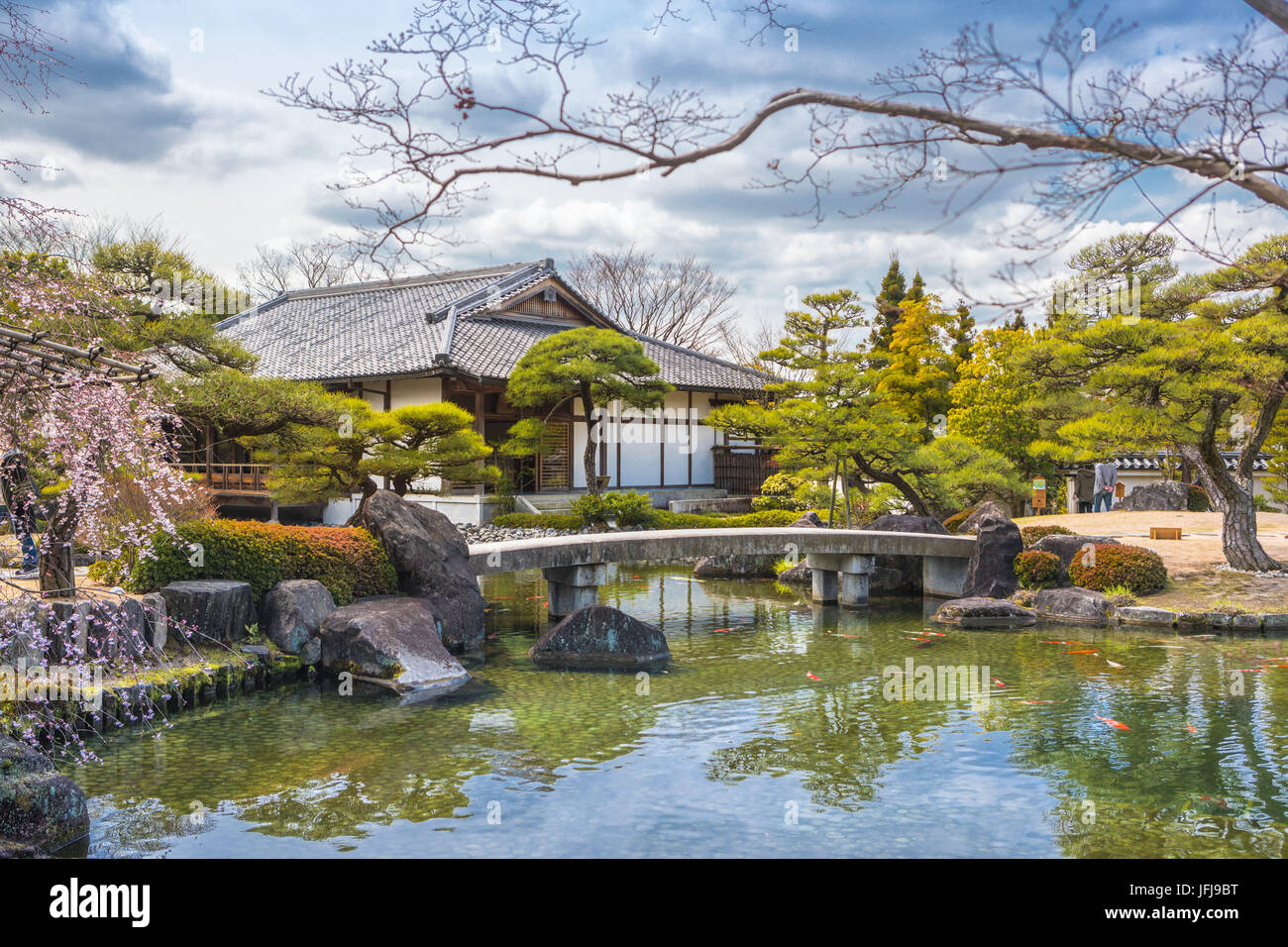 Japan, Himeji City, Kouko EnGarden, Himeji Castle Garden Stock Photo