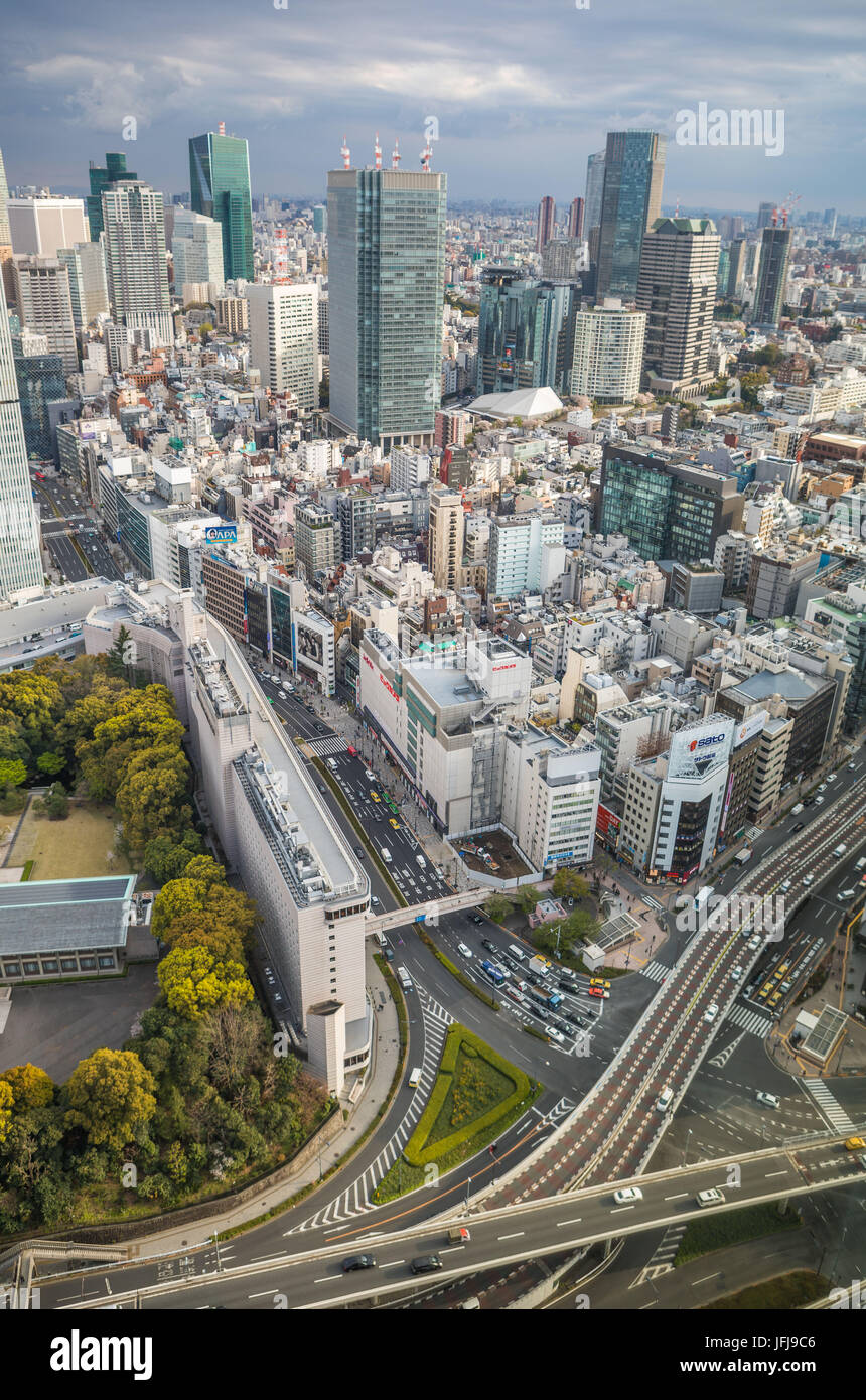 Japan, Tokyo City, Shuto Expressway, Akasaka- Roppongi area Stock Photo