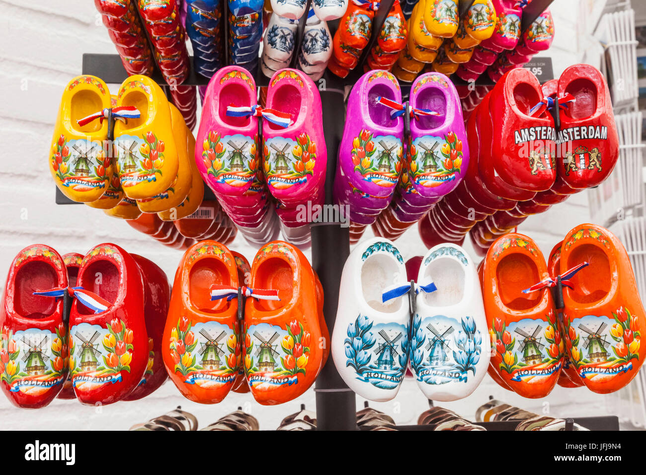 Europe, Netherlands, Amsterdam, Souvenir Shop Display of Colourful