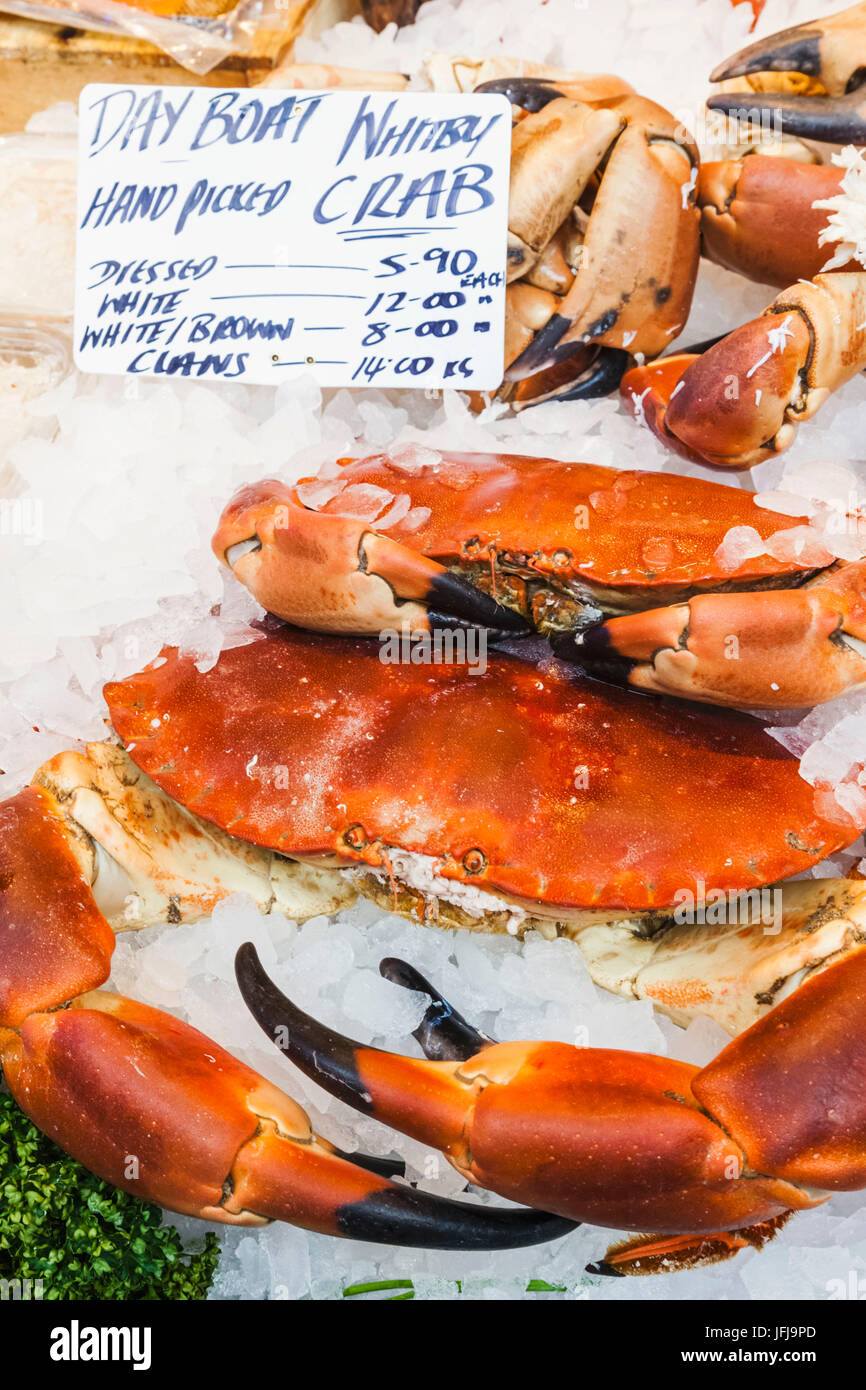 England, London, Southwark, Borough Market, Seafood Shop Display of