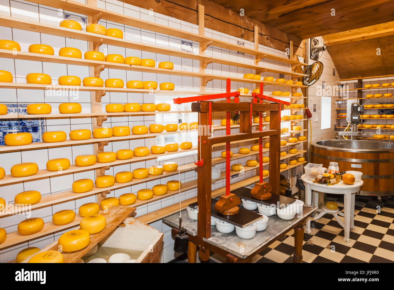 Europe, Netherlands, Zaandam, Zaanse Schans, Catharina Hoeve Cheese and Souvenir Shop Stock Photo
