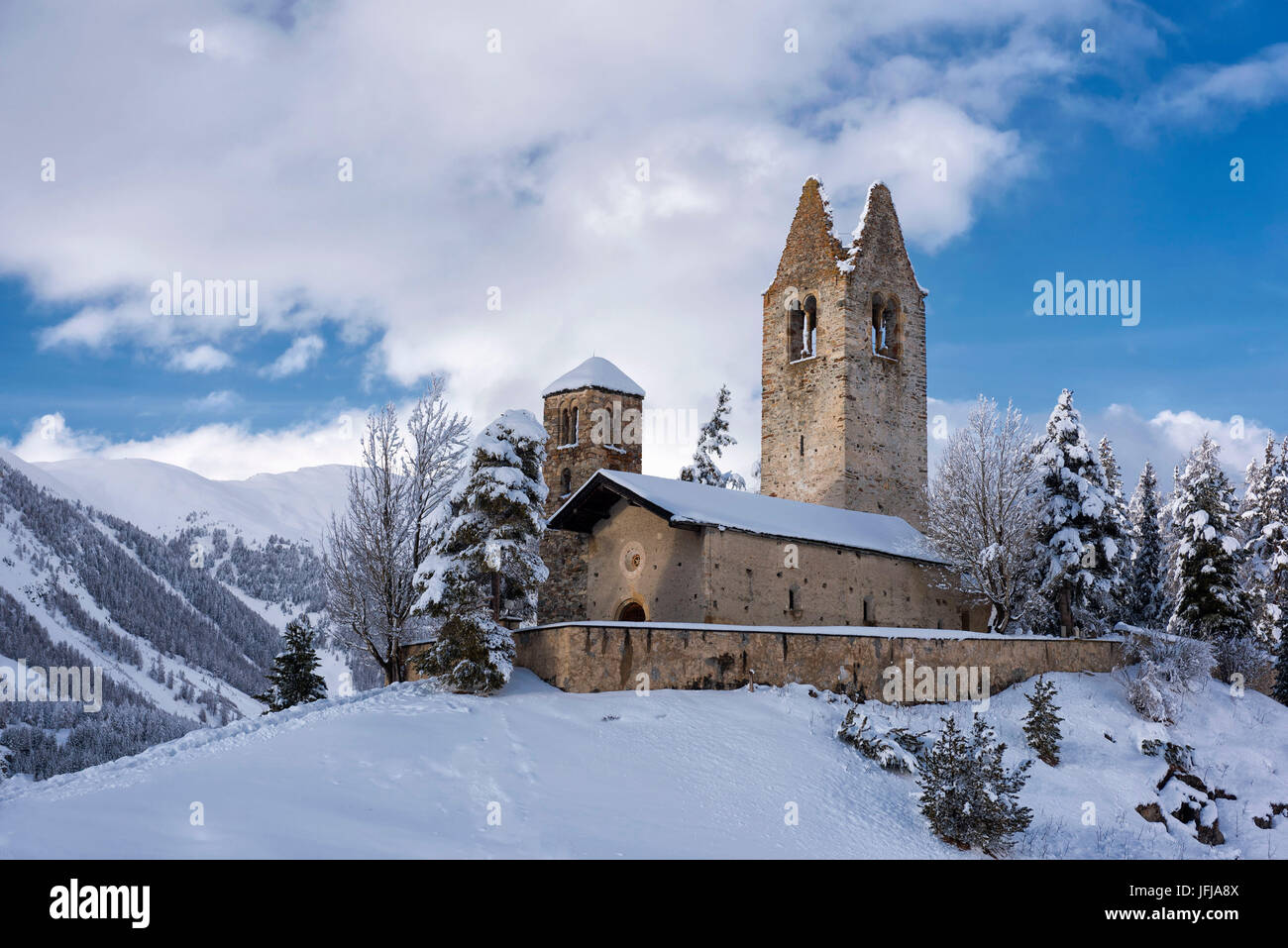Church San Gian -Celerina, Switzerland Stock Photo