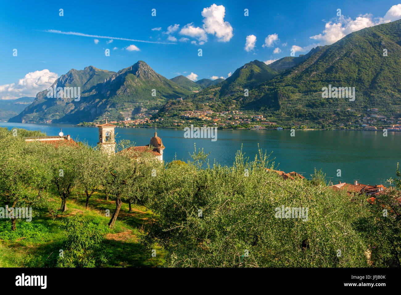 Carzano, Montisola, Brescia province, Lombardy, Italy, Stock Photo