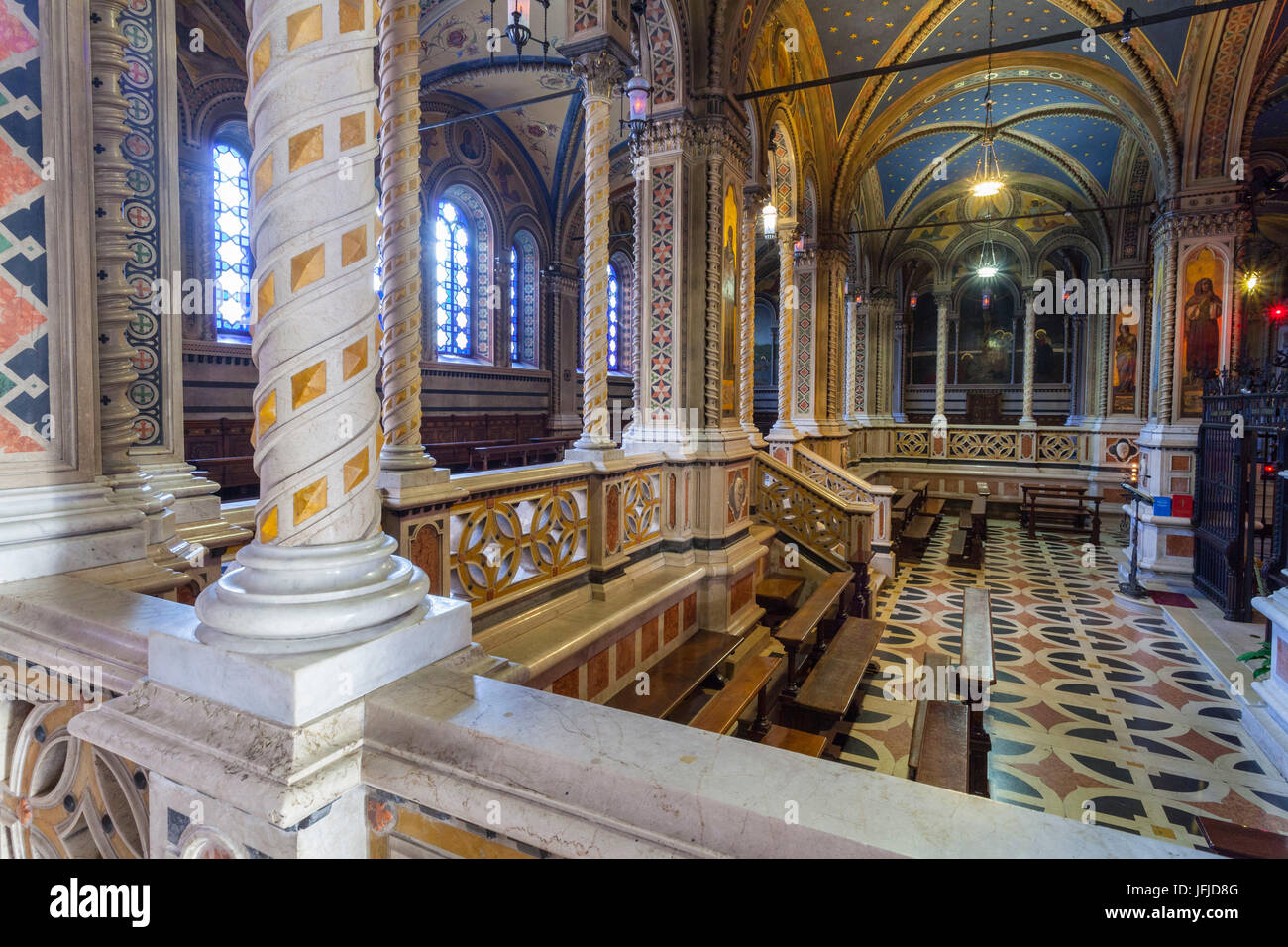 Brescia, Lombardy, Italy, Inside of Santa Maria delle Grazie's Sanctuary in Brescia, Stock Photo