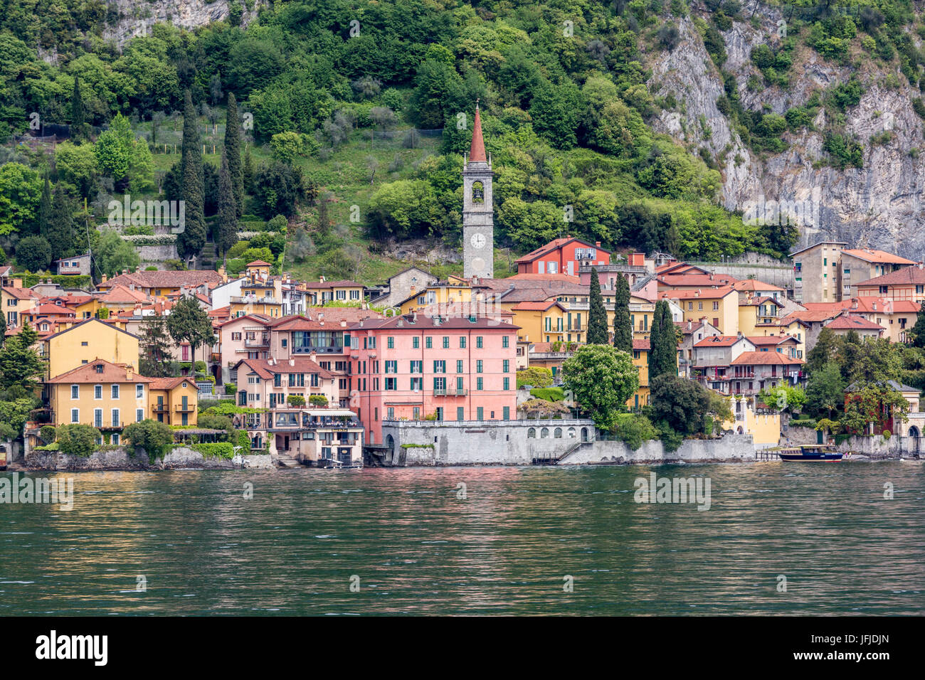 The little town of Varenna, Lake Como, Lombardy, Italy, Stock Photo