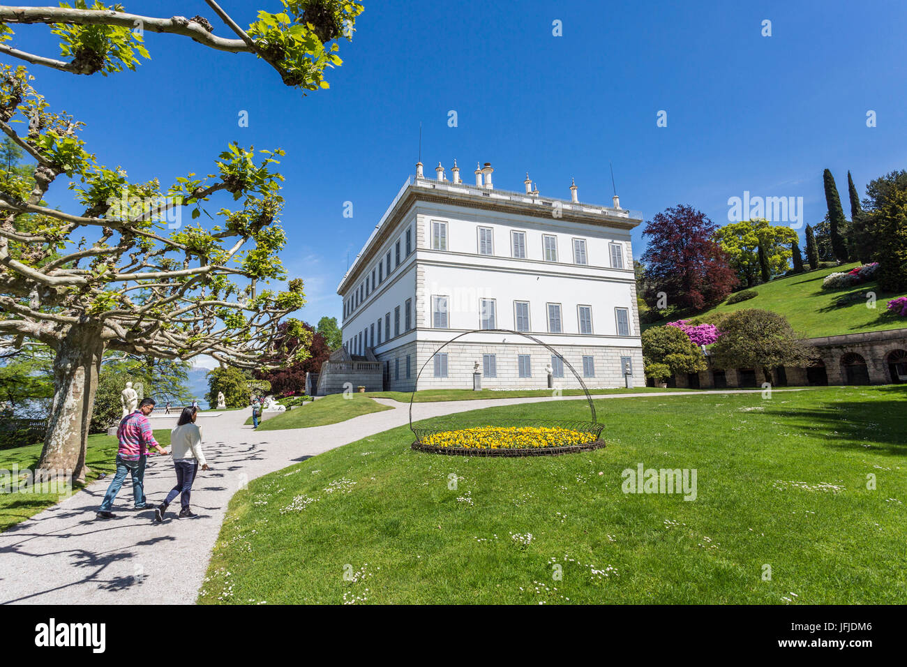 Villa Melzi d'Eril and its gardens, Bellagio, Lake Como, Lombardy, Italy, Stock Photo
