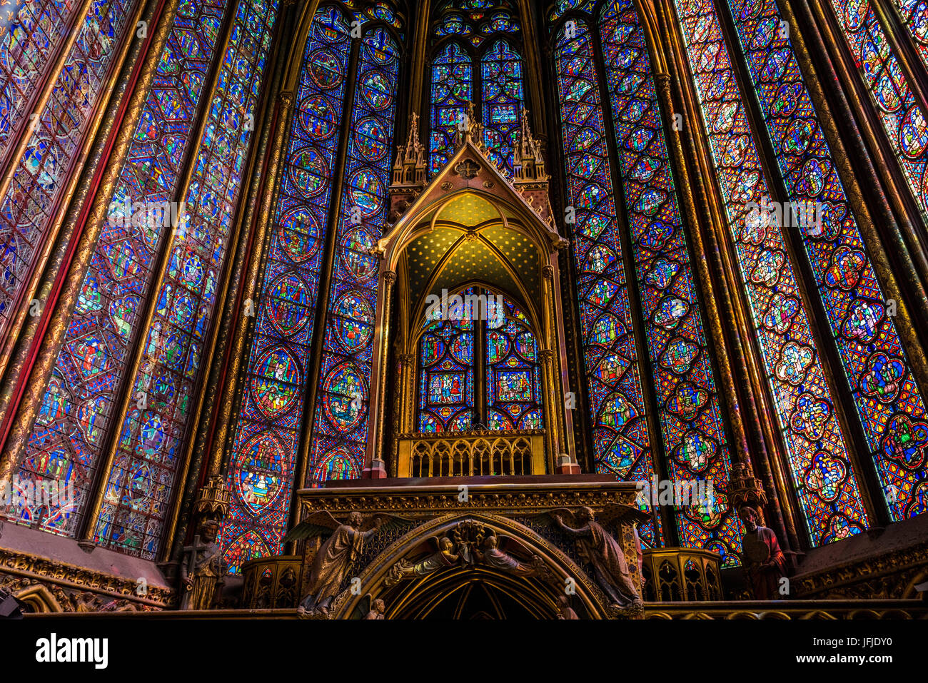 Sainte Chapelle, Paris Stained Glass Windows, Upper Chapel, Paris