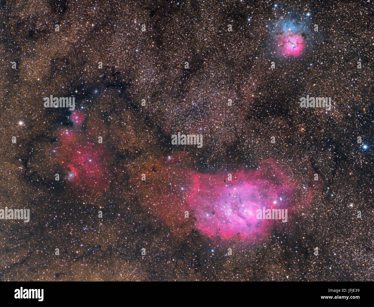 Sagittarius triplet Stock Photo