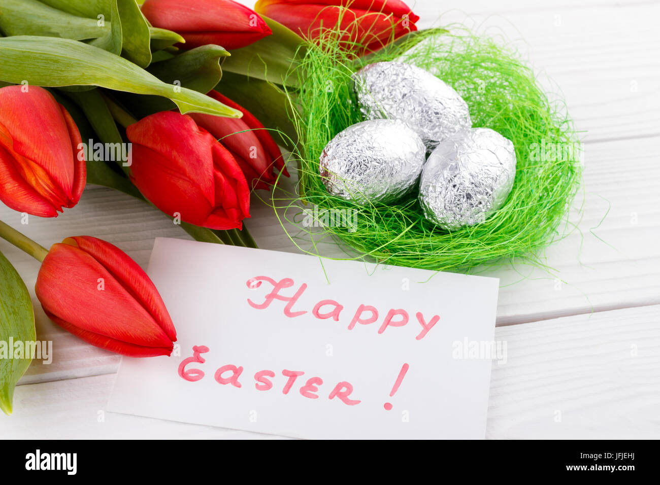 Easter greetings card Stock Photo
