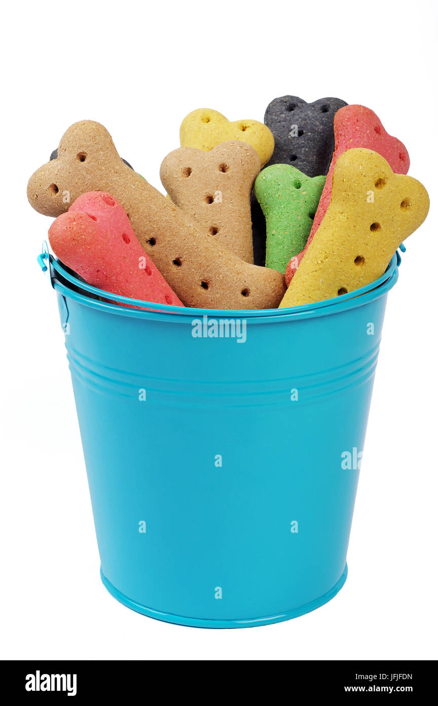basket of dog biscuits Stock Photo