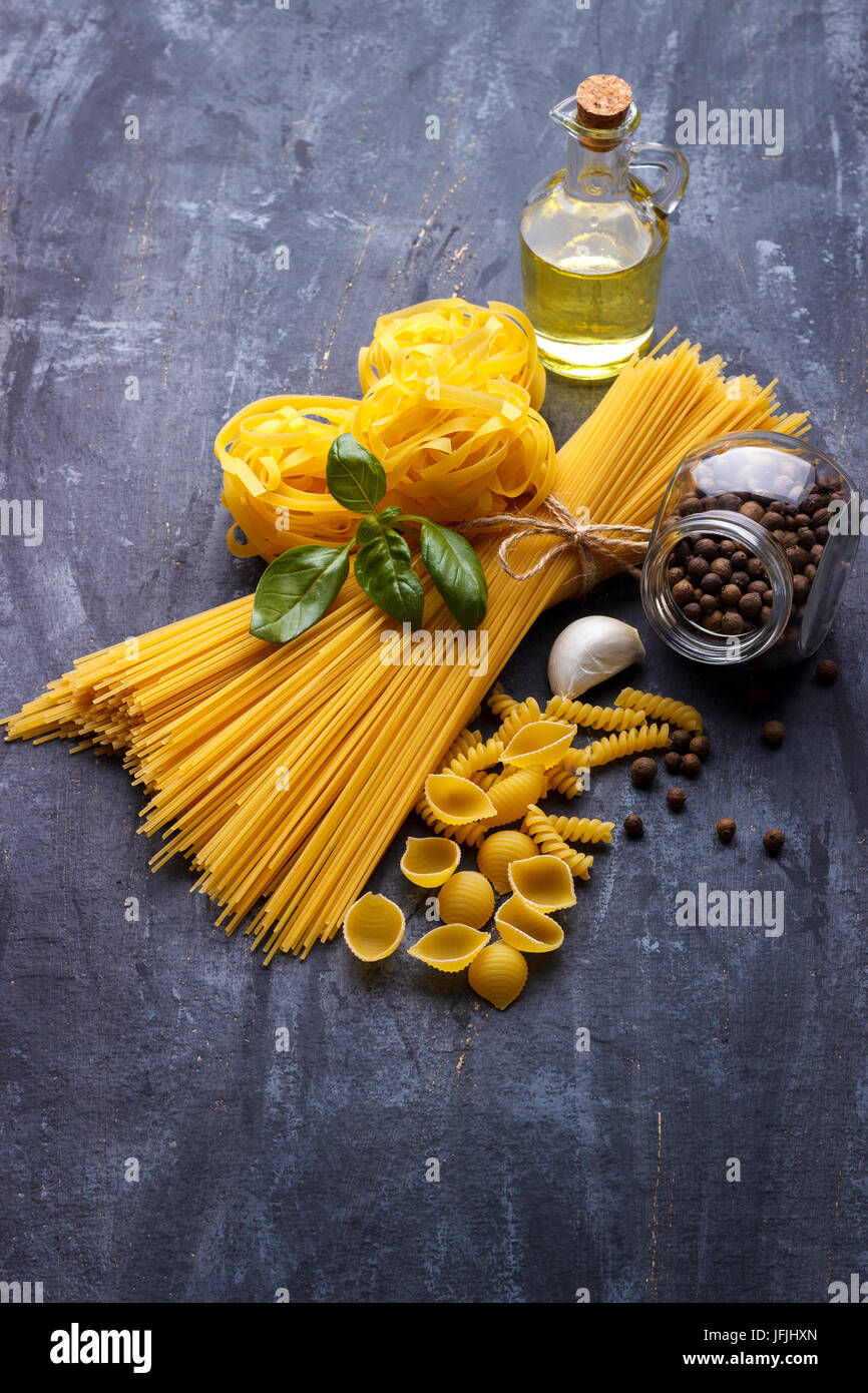Italian pasta ingredients Stock Photo Alamy