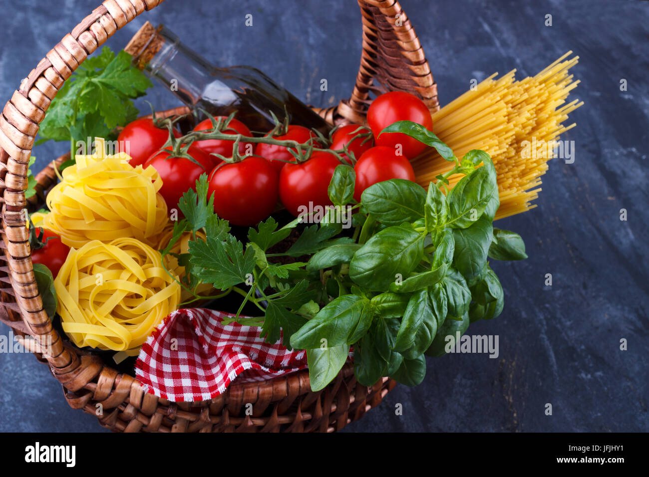 Italian pasta ingredients Stock Photo Alamy