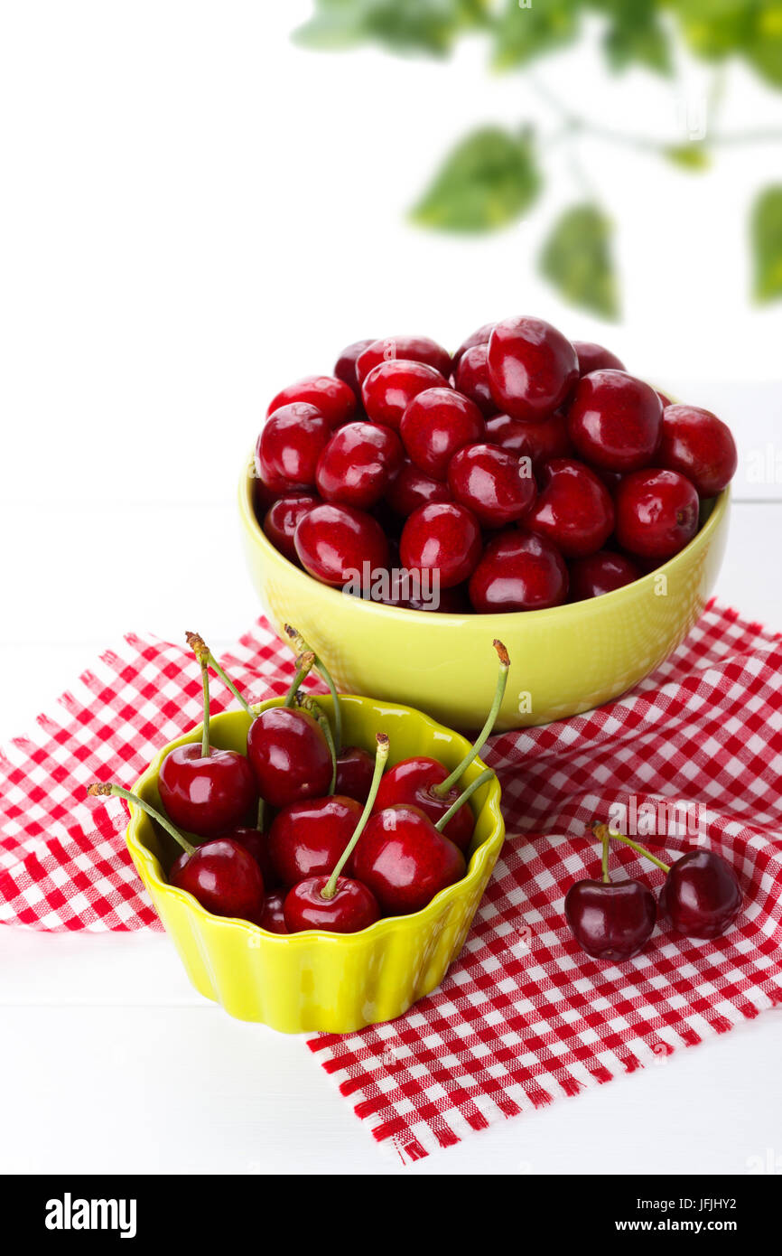 Ripe sweet cherries Stock Photo