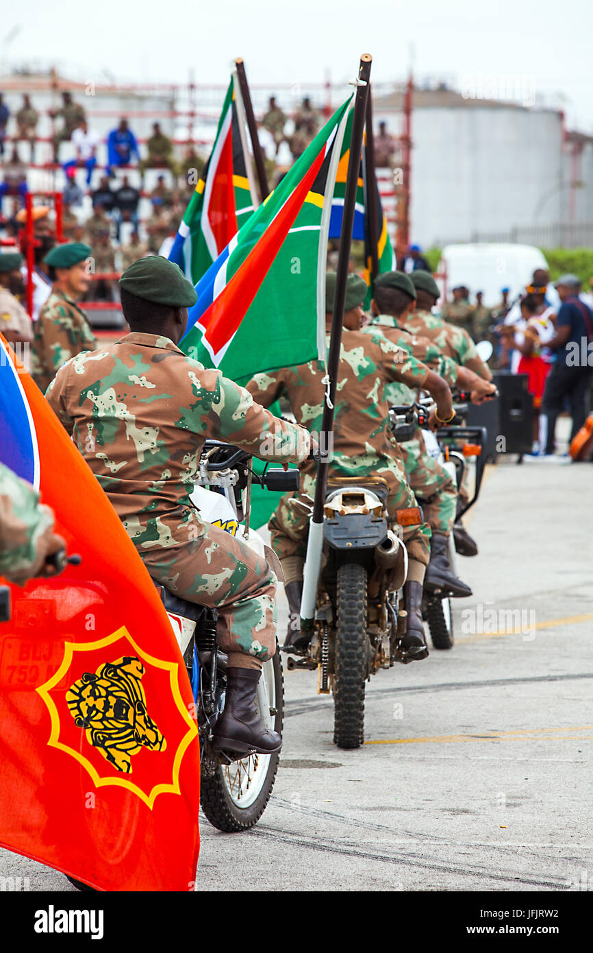 Military parade in Port Elizabeth South Africa Stock Photo