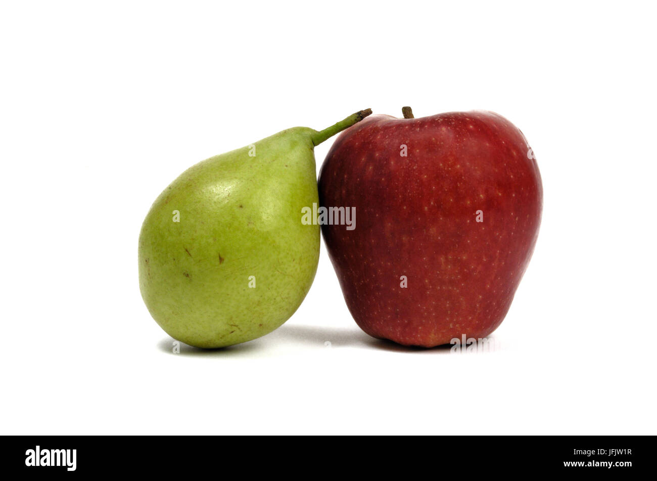Apple and pear isolated on white background , fruit Stock Photo - Alamy