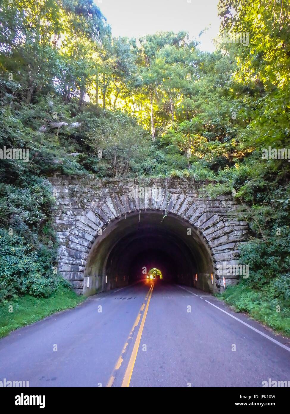 tunnel leading to blue ridge parkway Stock Photo Alamy