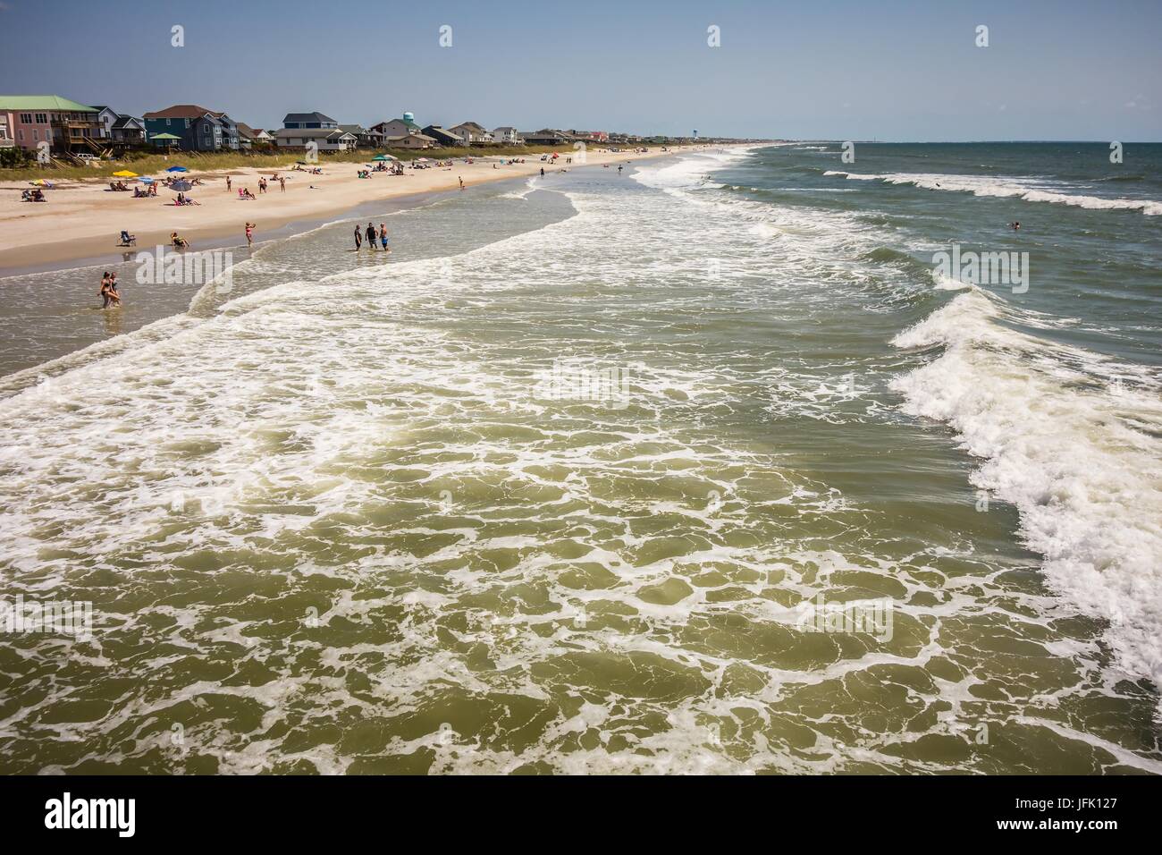 scenic views at oak island beach north carolina Stock Photo Alamy