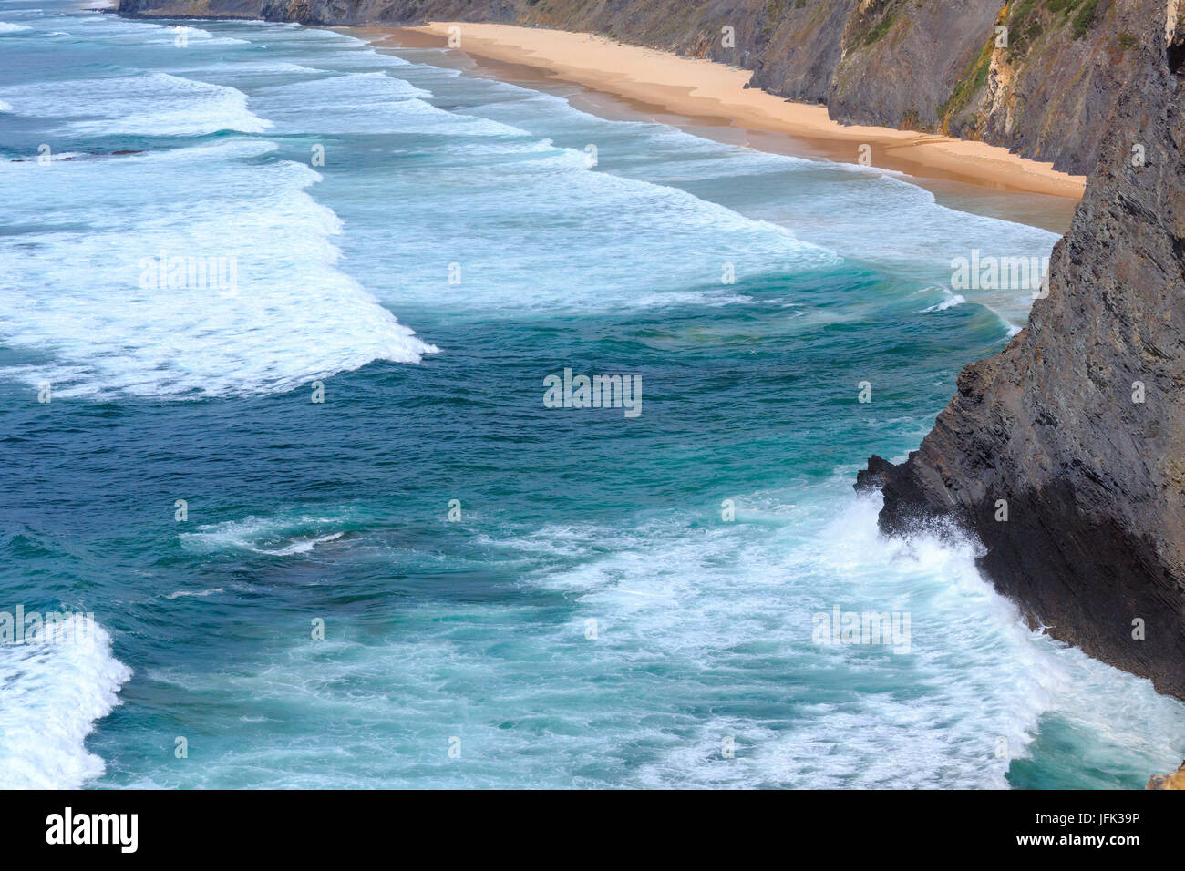 Atlantic ocean coast landscape (Algarve, Portugal Stock Photo - Alamy
