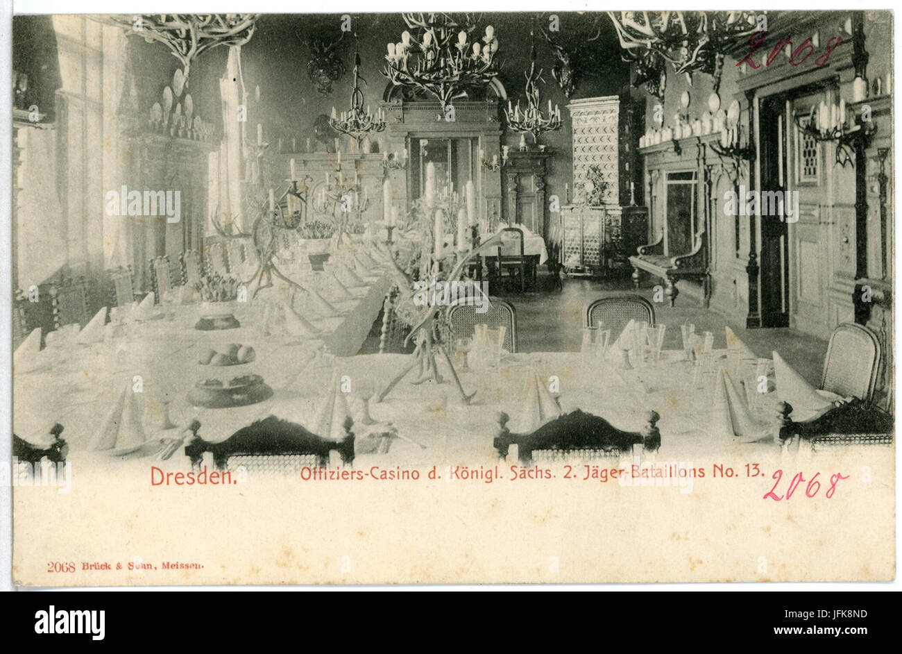 02068-Dresden-1901-Offiziers-Casino-Brück & Sohn Kunstverlag Stock Photo