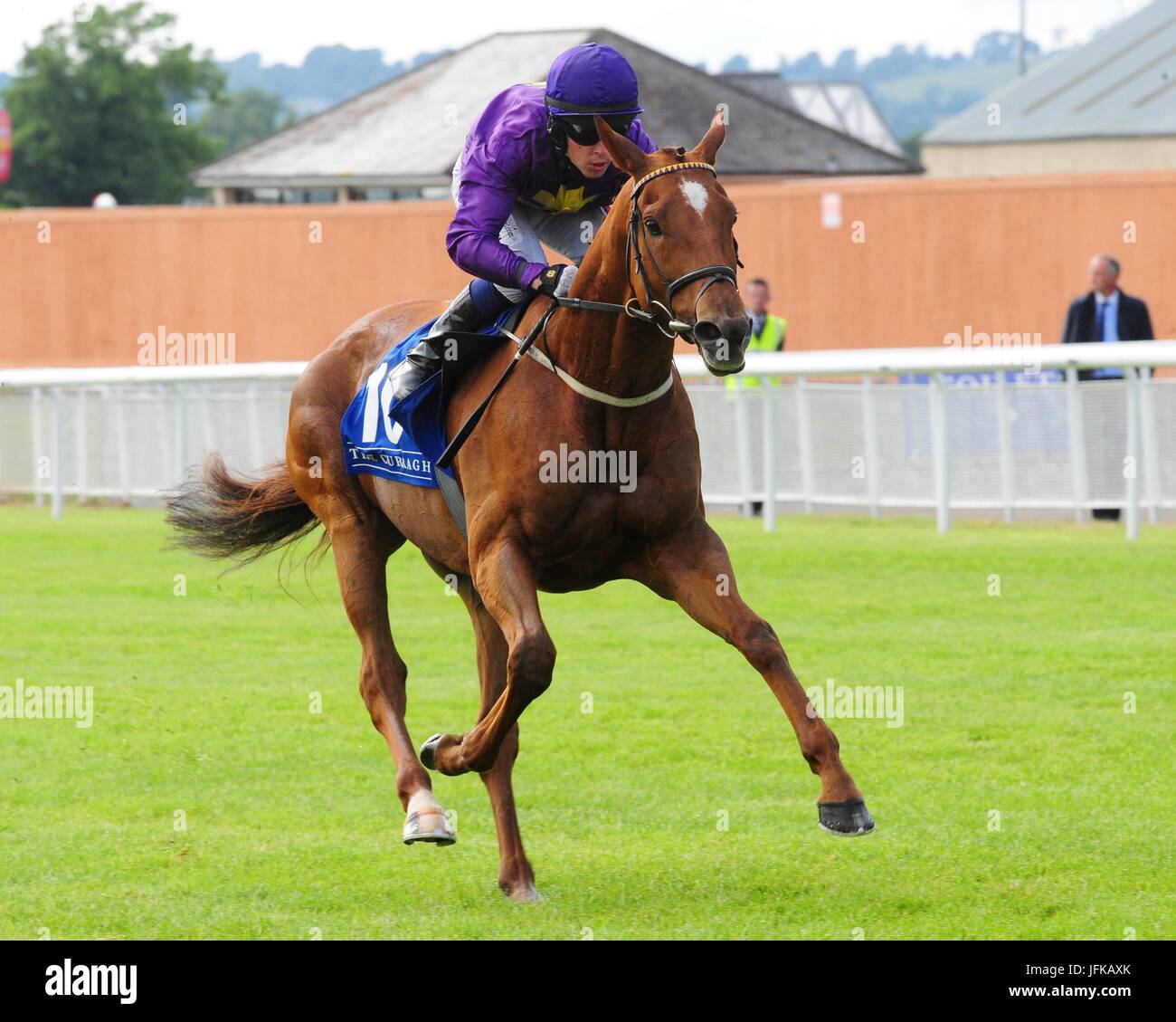 Three Kingdoms ridden by Leigh Roche before winning the Irish Stallion ...