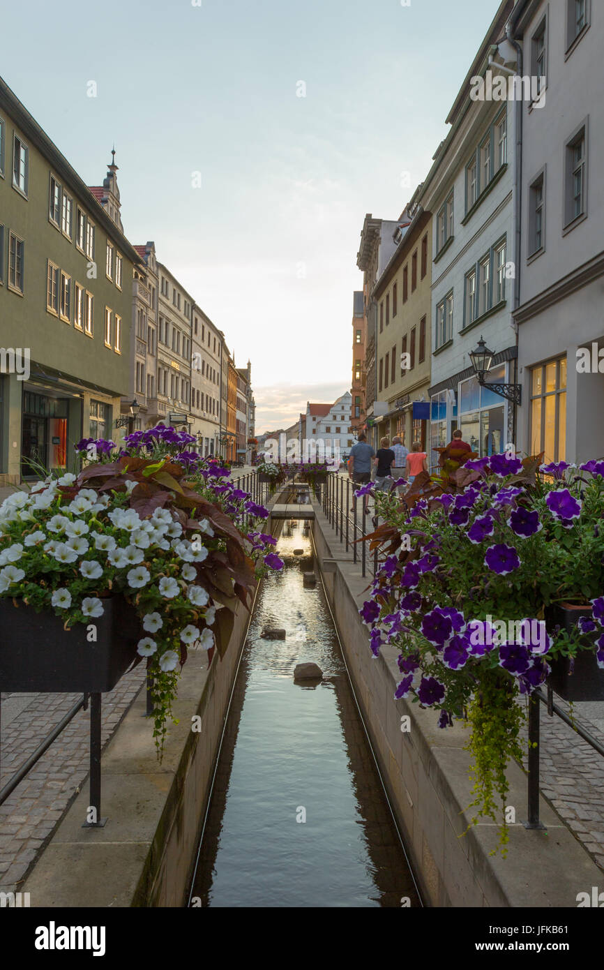 Flower canal Wittenberg Stock Photo Alamy