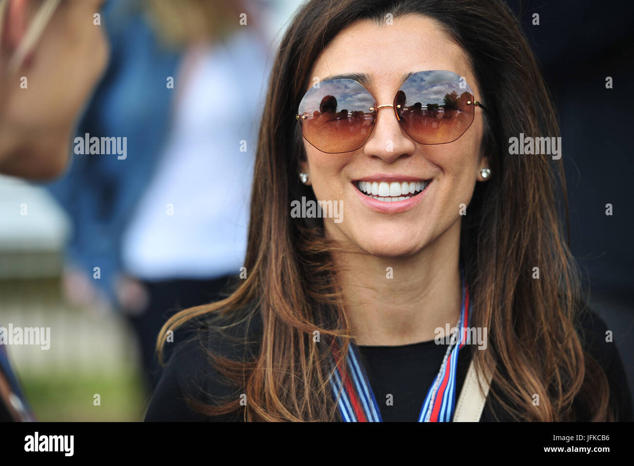 Goodwood, Chichester, UK. Saturday 1st July 2017. Fabiana Flosi, Bernie Ecclestone's wife, at the Goodwood Festival of Speed, Goodwood, West Sussex, UK. © Kevin Bennett/Alamy News Stock Photo