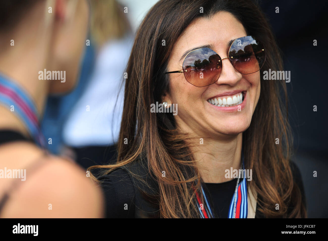 Goodwood, Chichester, UK. Saturday 1st July 2017. Fabiana Flosi, Bernie Ecclestone's wife, at the Goodwood Festival of Speed, Goodwood, West Sussex, UK. © Kevin Bennett/Alamy News Stock Photo