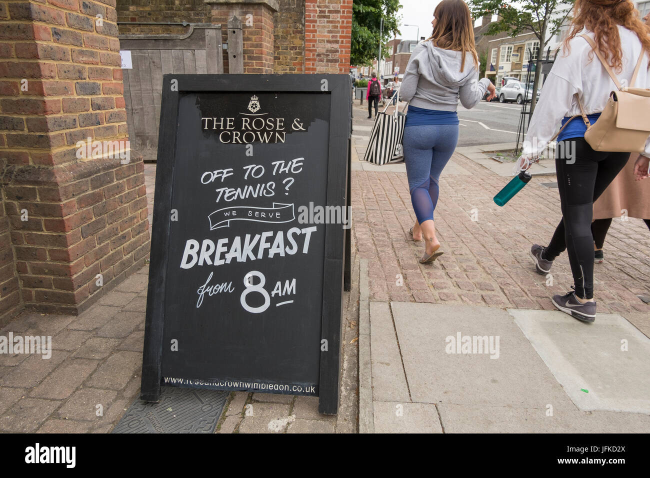 Wimbledon, London, UK. 1st July 2017. Retail shops, restaurants and
