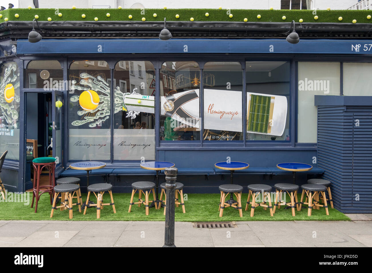Wimbledon, London, UK. 1st July 2017. Retail shops, restaurants and