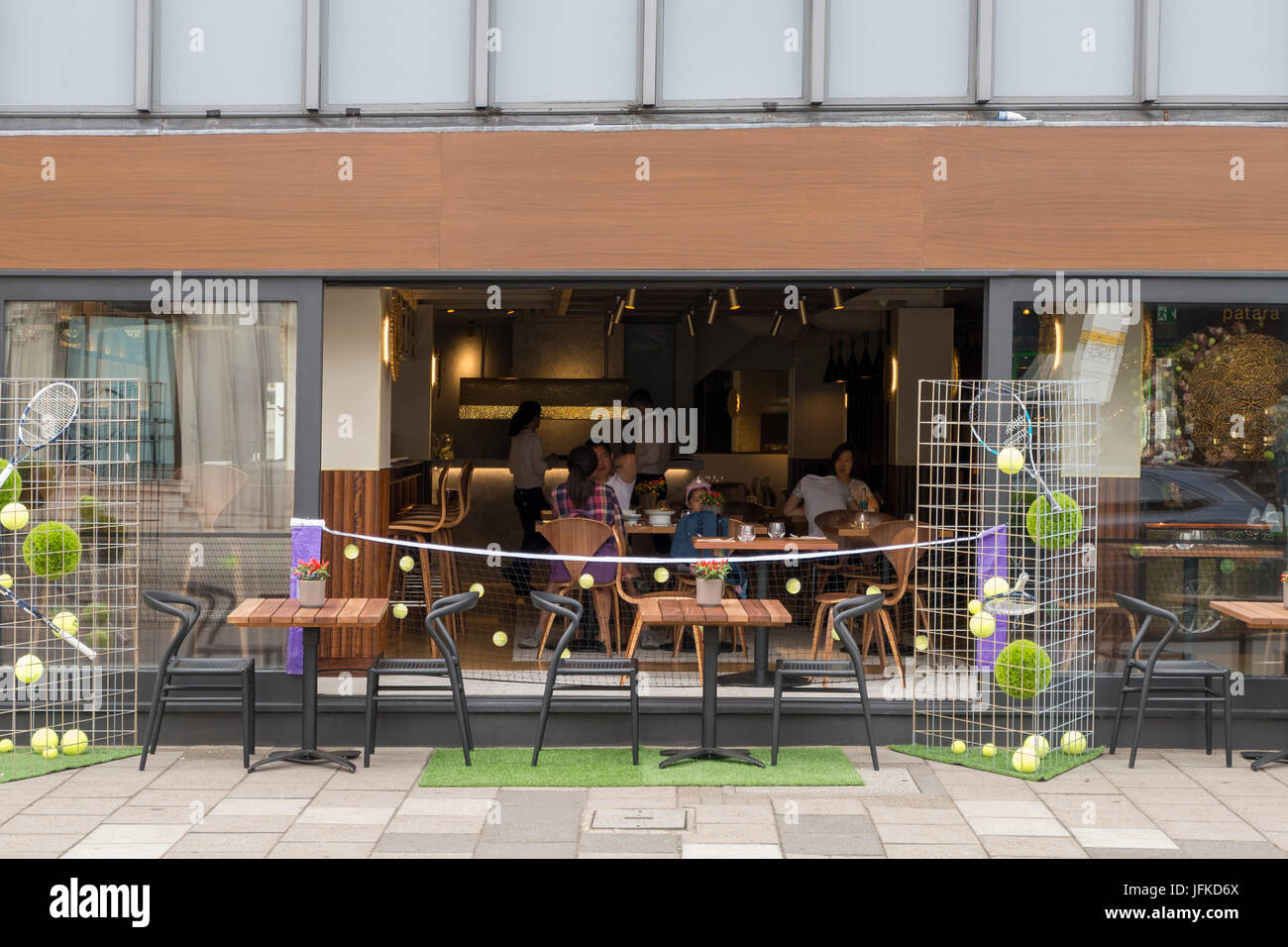 Wimbledon, London, UK. 1st July 2017. Retail shops, restaurants and