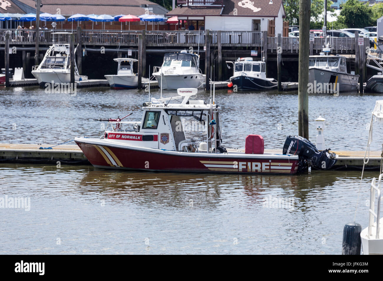City of Norwalk CT Veterans Park Boat Launch Stock Photo Alamy