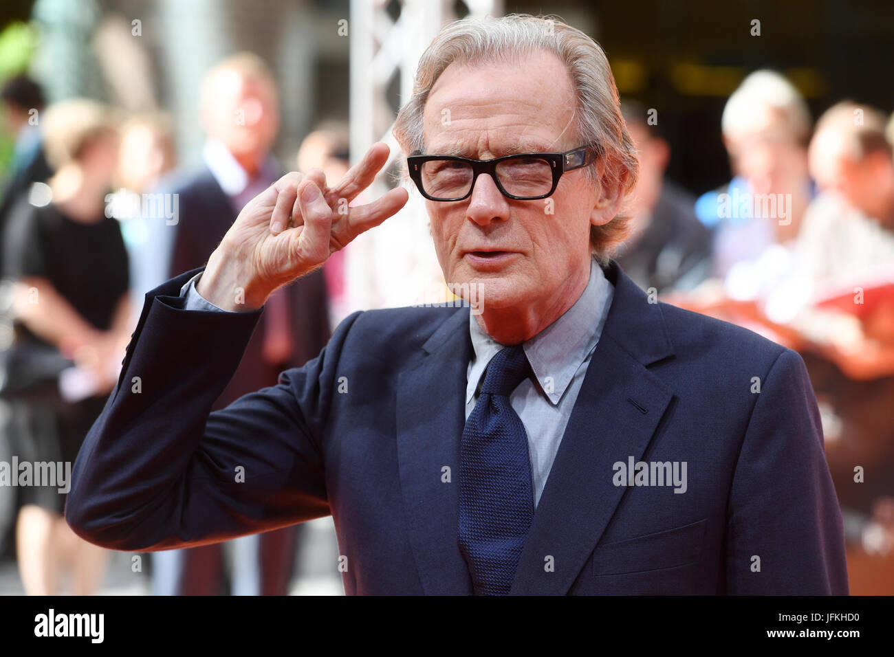 Munich, Germany. 1st July, 2017. The actor Bill Nighy arrives for the award ceremony and the German premiere of the closing film 'Their Finest' during the Munich Film Festival in Munich, Germany, 1 July 2017. Photo: Tobias Hase/dpa/Alamy Live News Stock Photo