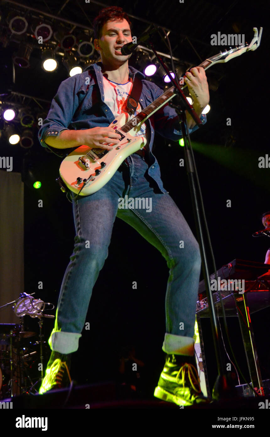 Milwaukee, Wisconsin, USA. 1st July, 2017. Lead singer Jack Antonoff of the band Bleachers