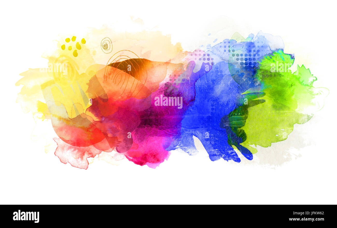 rainbow bright abstract isolated on white background Stock Photo