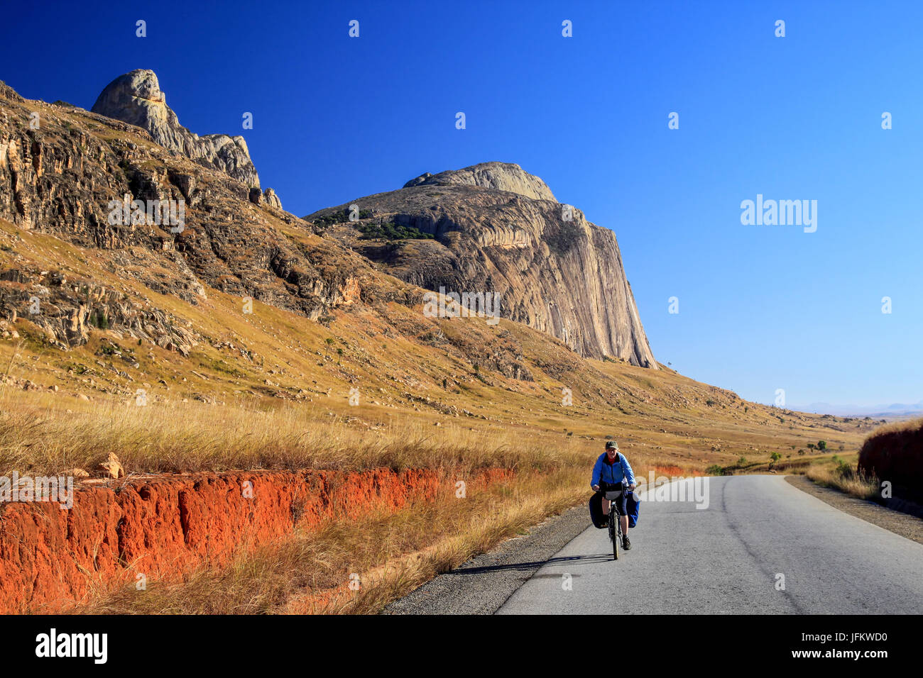 Cycling in Madagascar Stock Photo