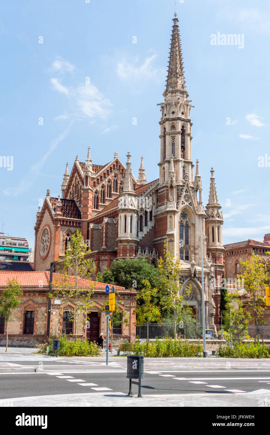 Gothic church in Barcelona Stock Photo