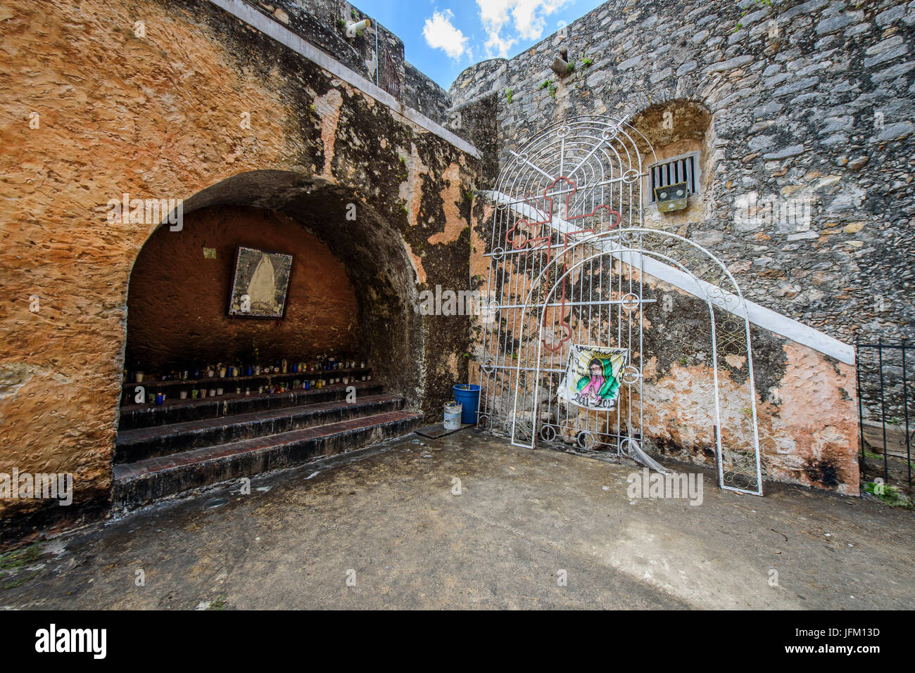 Interior of the San Antonio de Padua convent in Izamal, Yucatan, Mexico