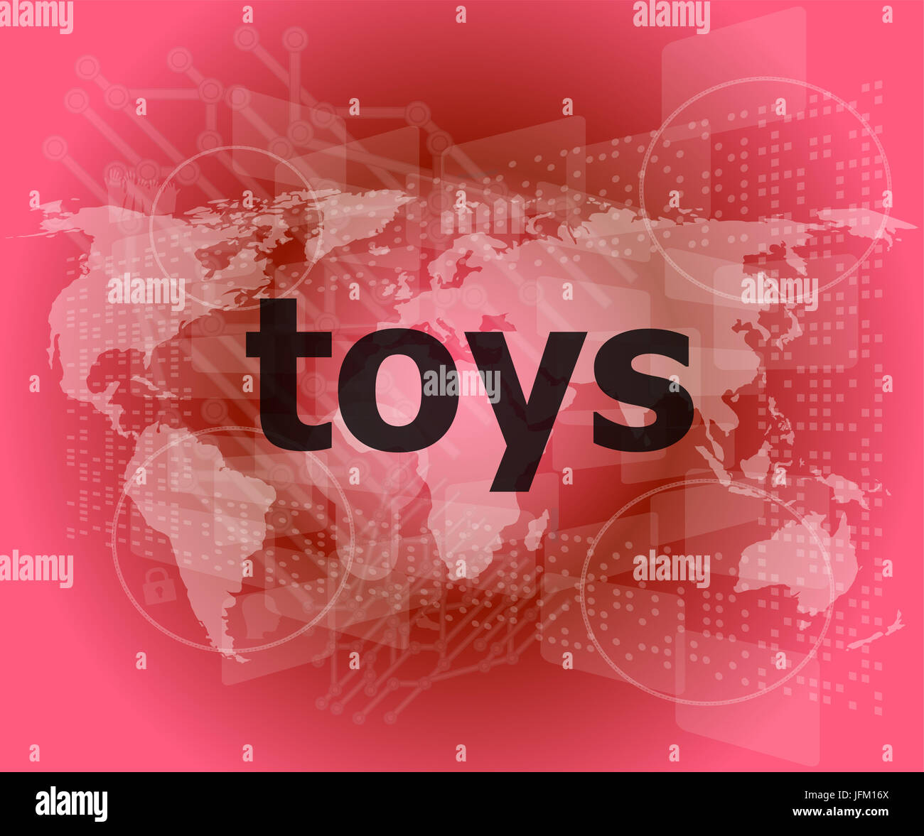 Marketing concept: words toys marketing on digital screen Stock Photo
