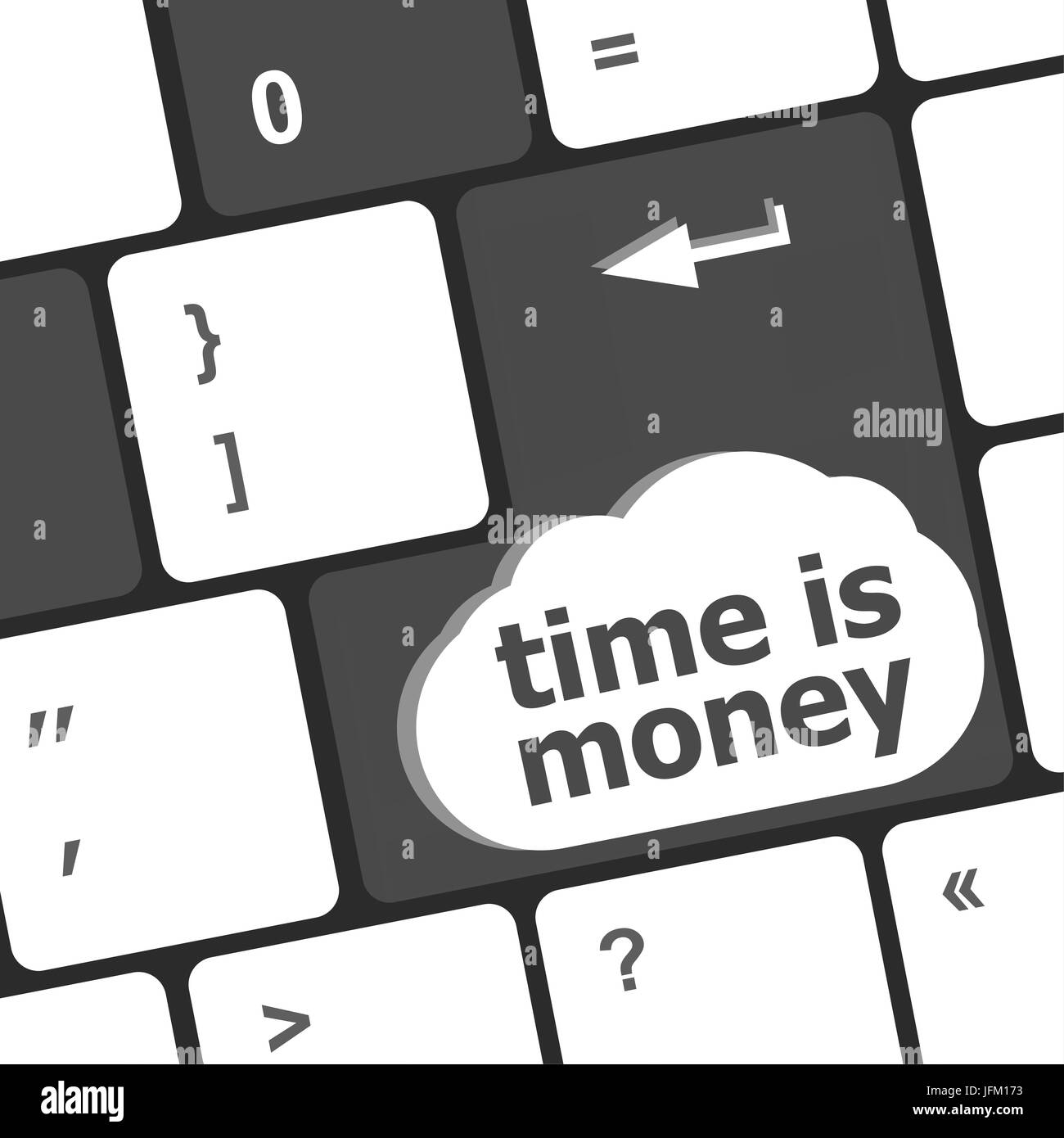 Time concept: computer keyboard with word Time is Money Stock Photo