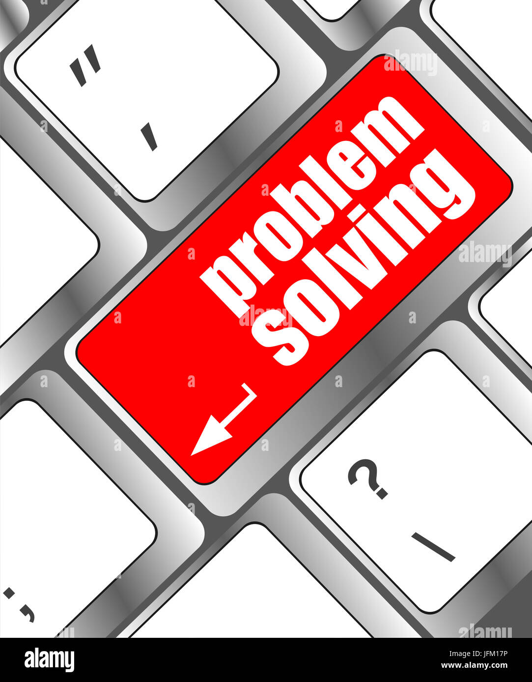 problem solving button on computer keyboard key Stock Photo