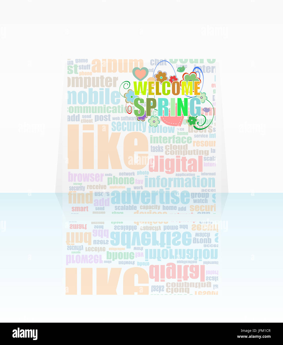 Welcome Spring Holiday Card Stock Photo