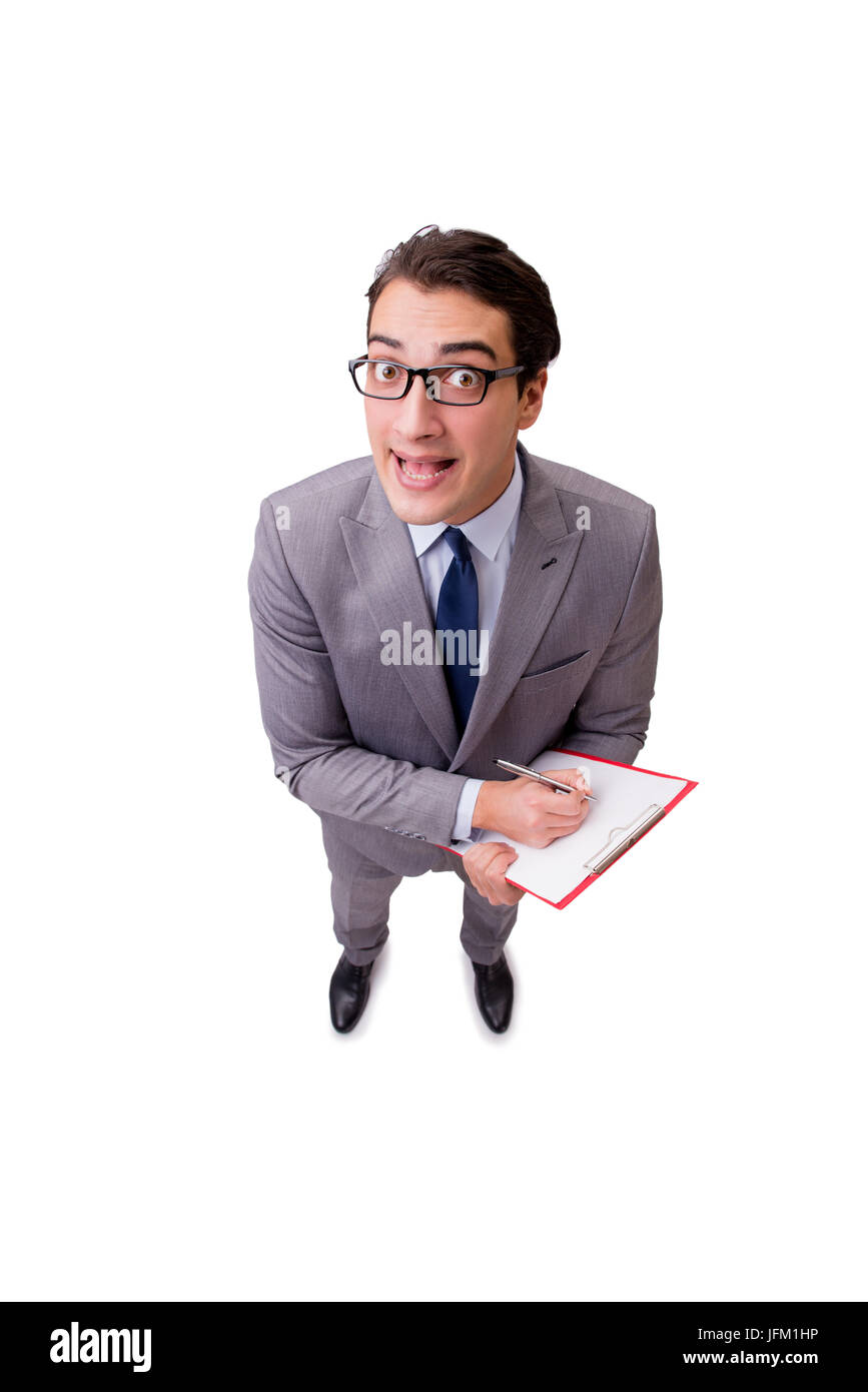 Young businessman isolated on the white background Stock Photo - Alamy