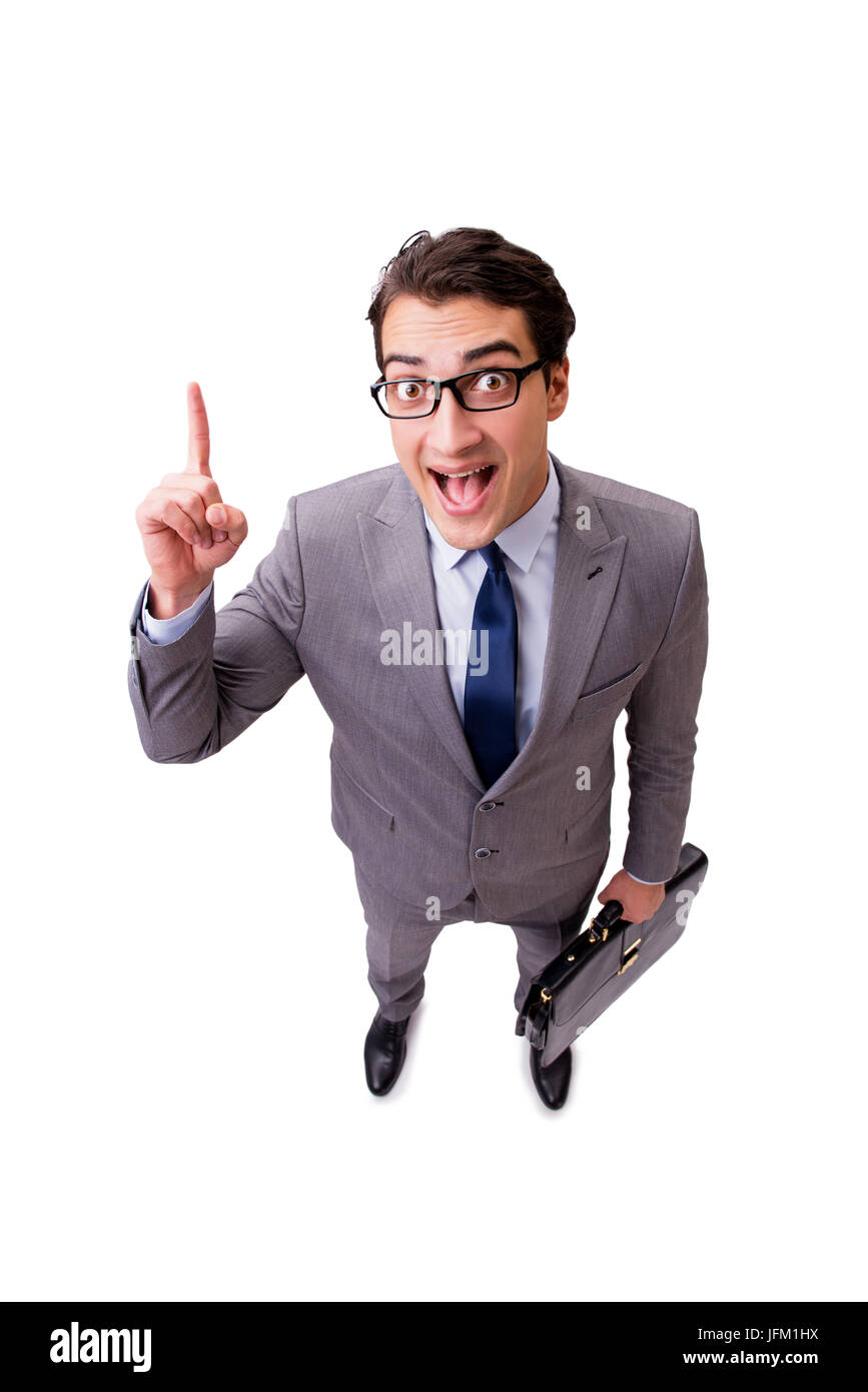 Young businessman isolated on the white background Stock Photo - Alamy