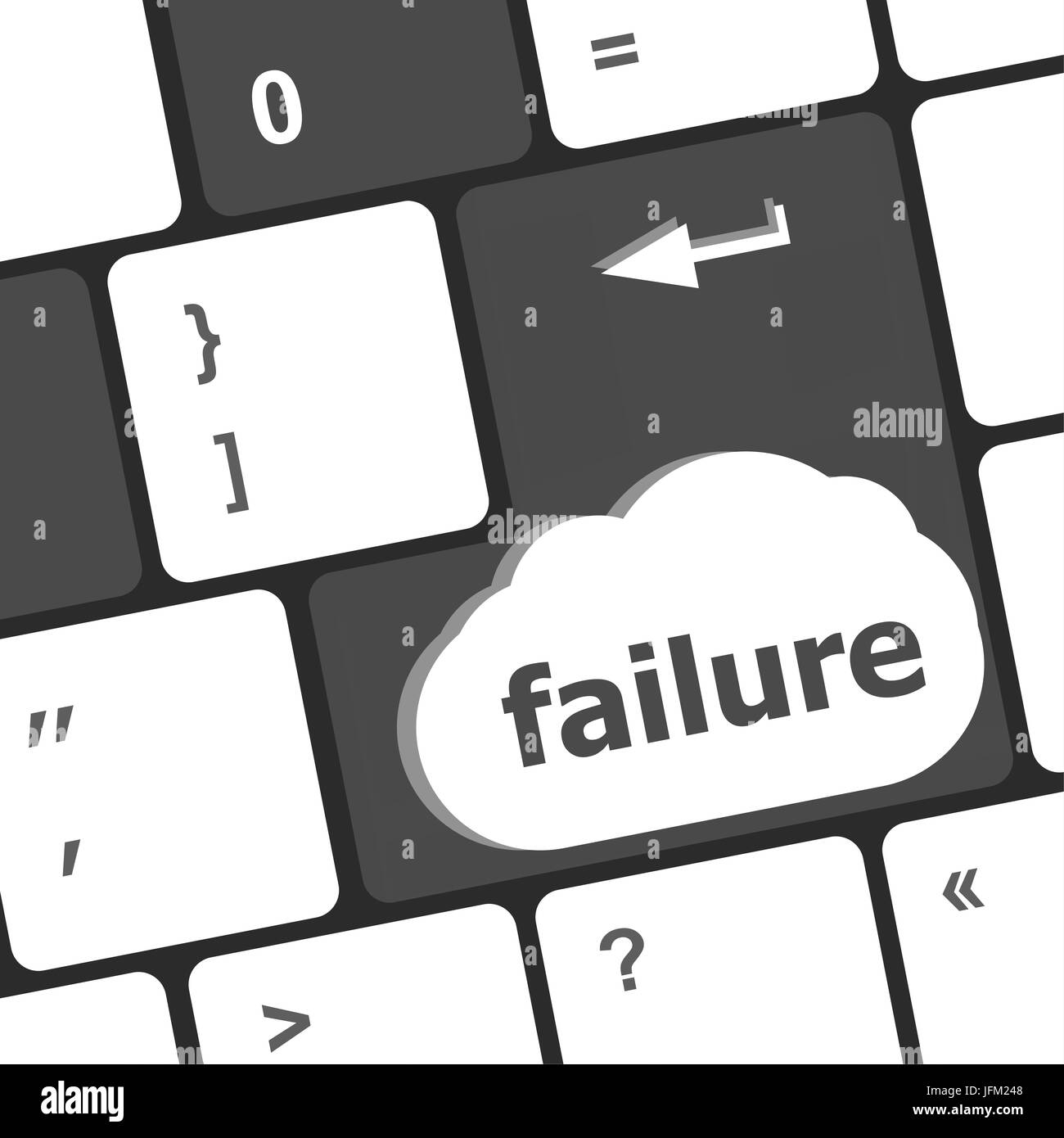 failure concept with word on keyboard key Stock Photo