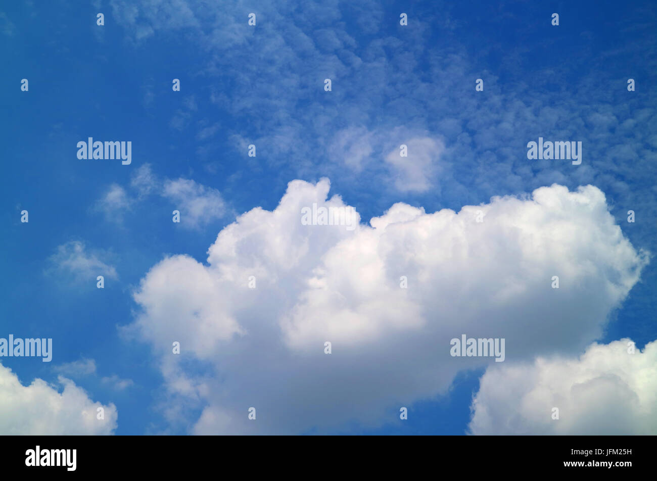 White Fluffy Clouds on Vivid Blue Sky of Sunny Day in Bangkok, Thailand ...