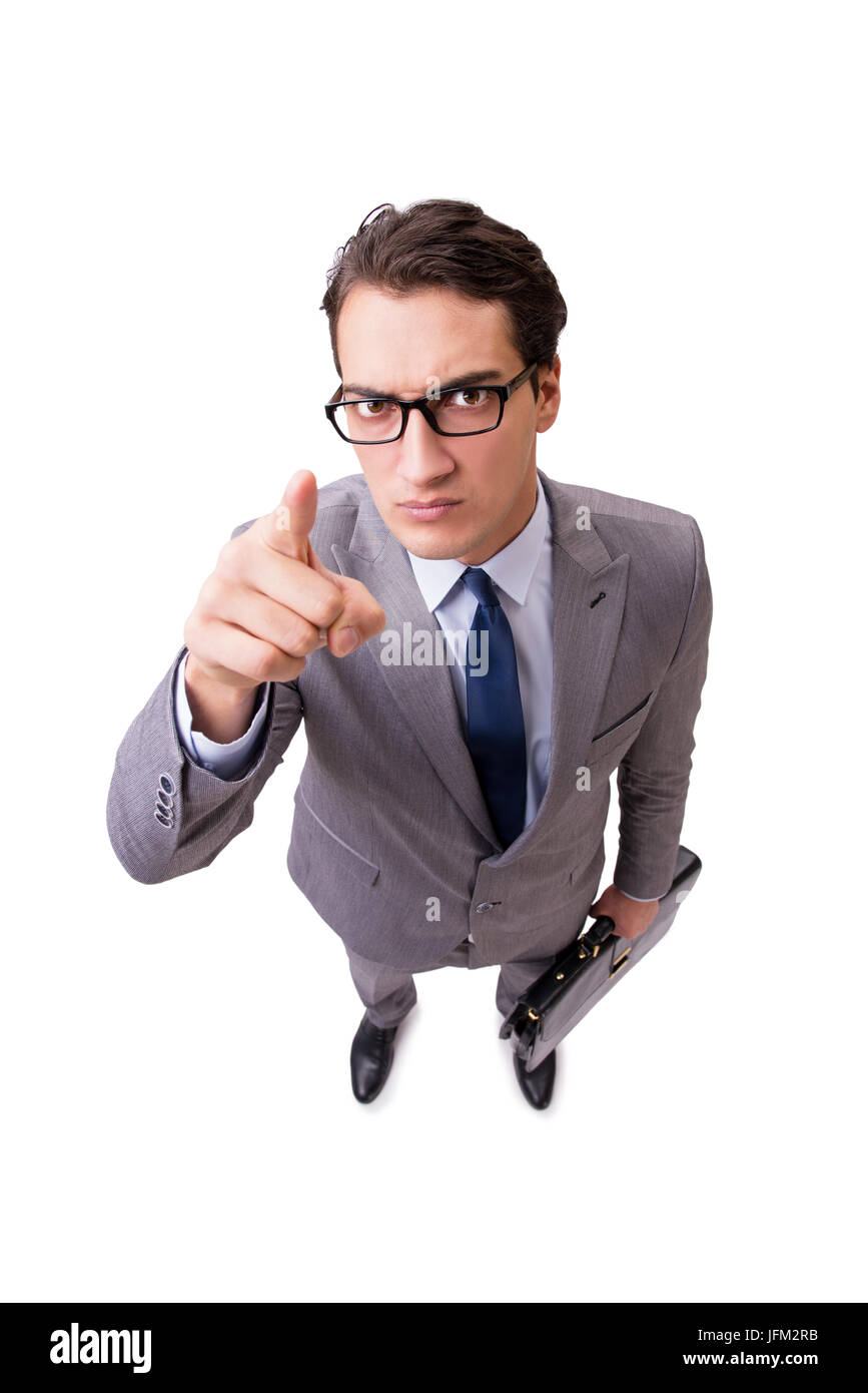 Young businessman isolated on the white background Stock Photo - Alamy